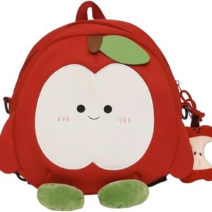 Apple Shape Cartoon Backpack – Cute Kids School Bag